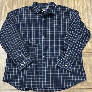 Van Heusen Blue and White Casual Button Down Shirt